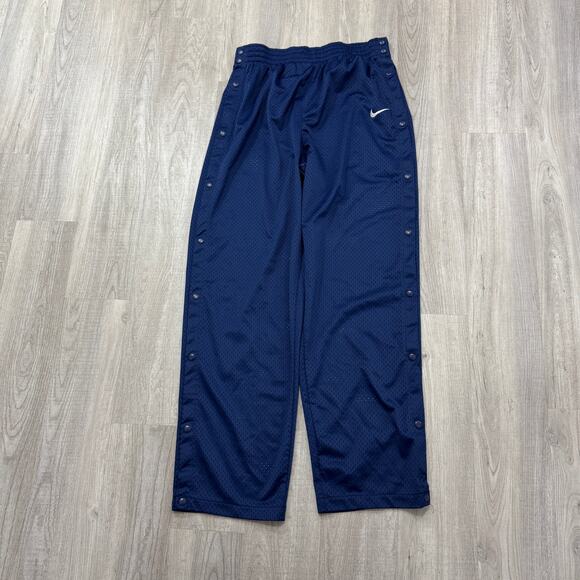 Vintage Nike Mesh Tear Away Pants Men's 2XL XXL Blue 90s Basketball Hoops 1990s - Picture 1 of 11